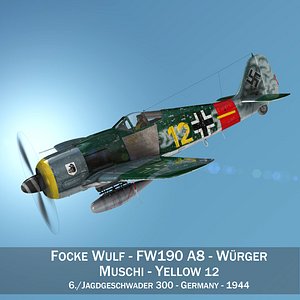 Focke Wulf - FW190 A8 - Yellow 12