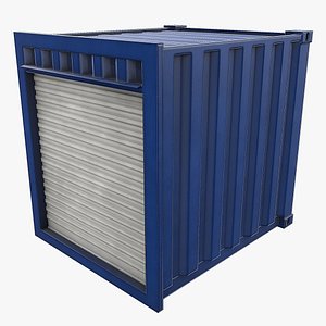 10ft Container With Roll-Up Door - Blue