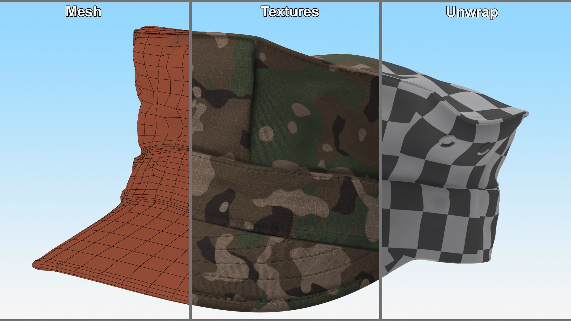 Military Patrol Octagon Cap With Multicam Pattern 3D Model - TurboSquid ...