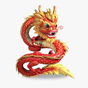dragon cartoon newyear 3D model