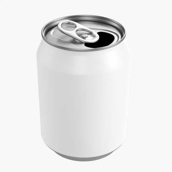 3D Opened standard beverage can 250 ml 8-45 oz