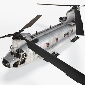 CH-47 Chinook Blank Livery Complex Animation --13--