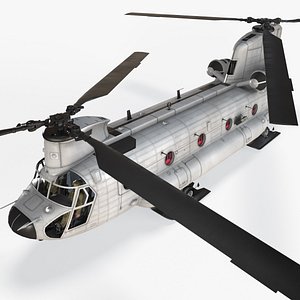 CH-47 Chinook Blank Livery Complex Animation --13--