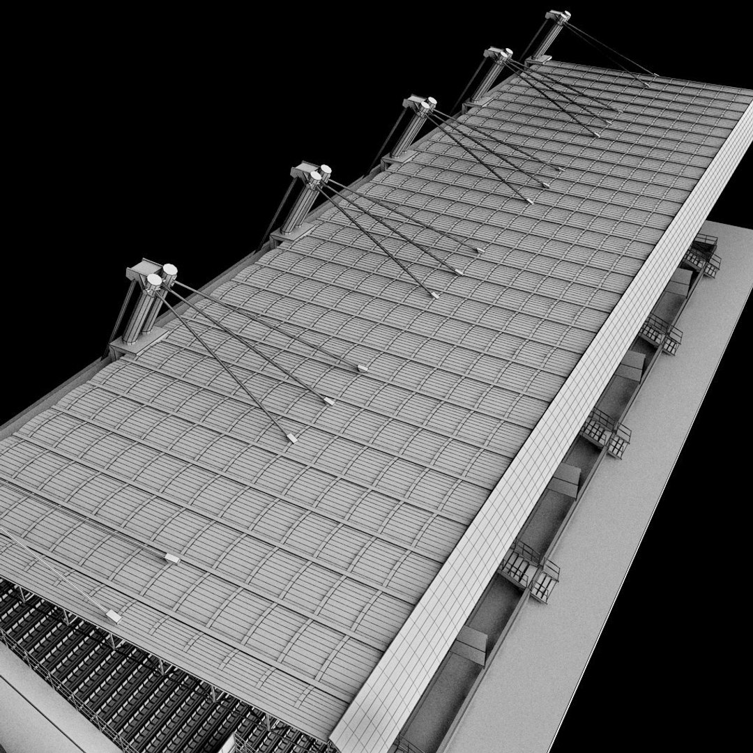 stadium seating tribune 3d model