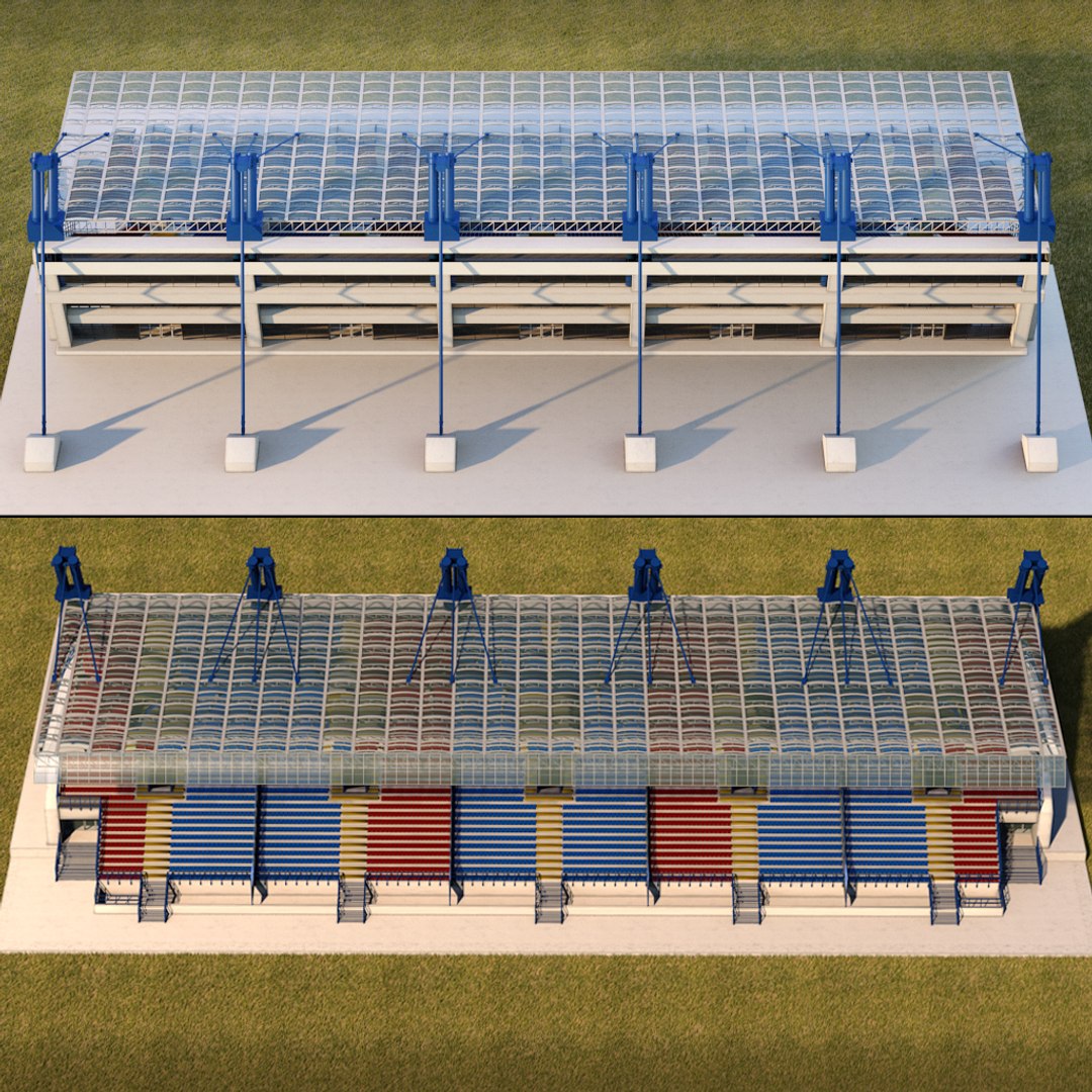 stadium seating tribune 3d model