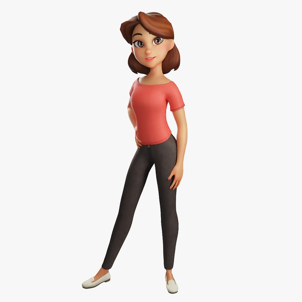 Rigged Cartoon Character - Mother model