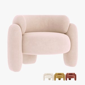 EMBRACE armchair Modern 3 color 3D