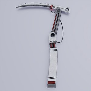 Sci-fi scythe lowpoly PBR