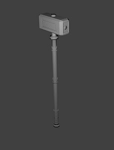 fantasy dwarf hammer 3d model