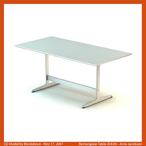 3d arne jacobsen table model