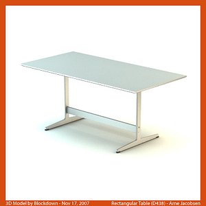 AJ Rectangular Table 160x80x70 D438