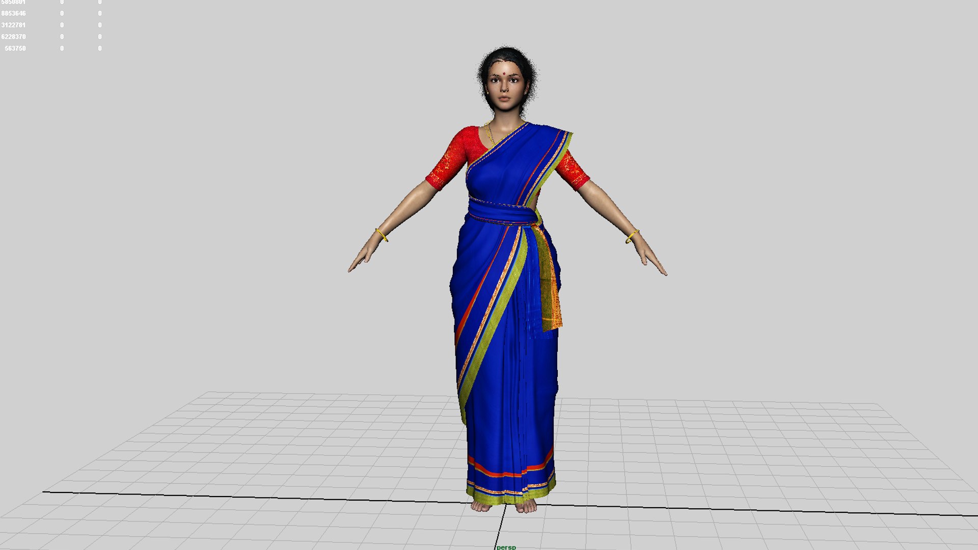 ArtStation - Stylish Designer Indian Women Dress 3D model