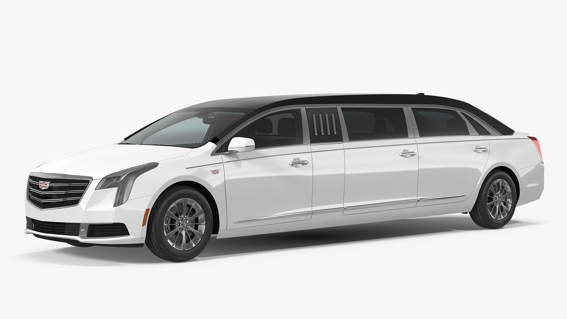 Cadillac Six Door Limousine Rigged 3D model preview