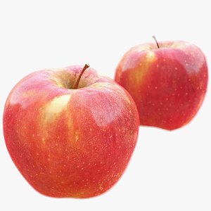 Low/High Poly Big Red Apple Scaned