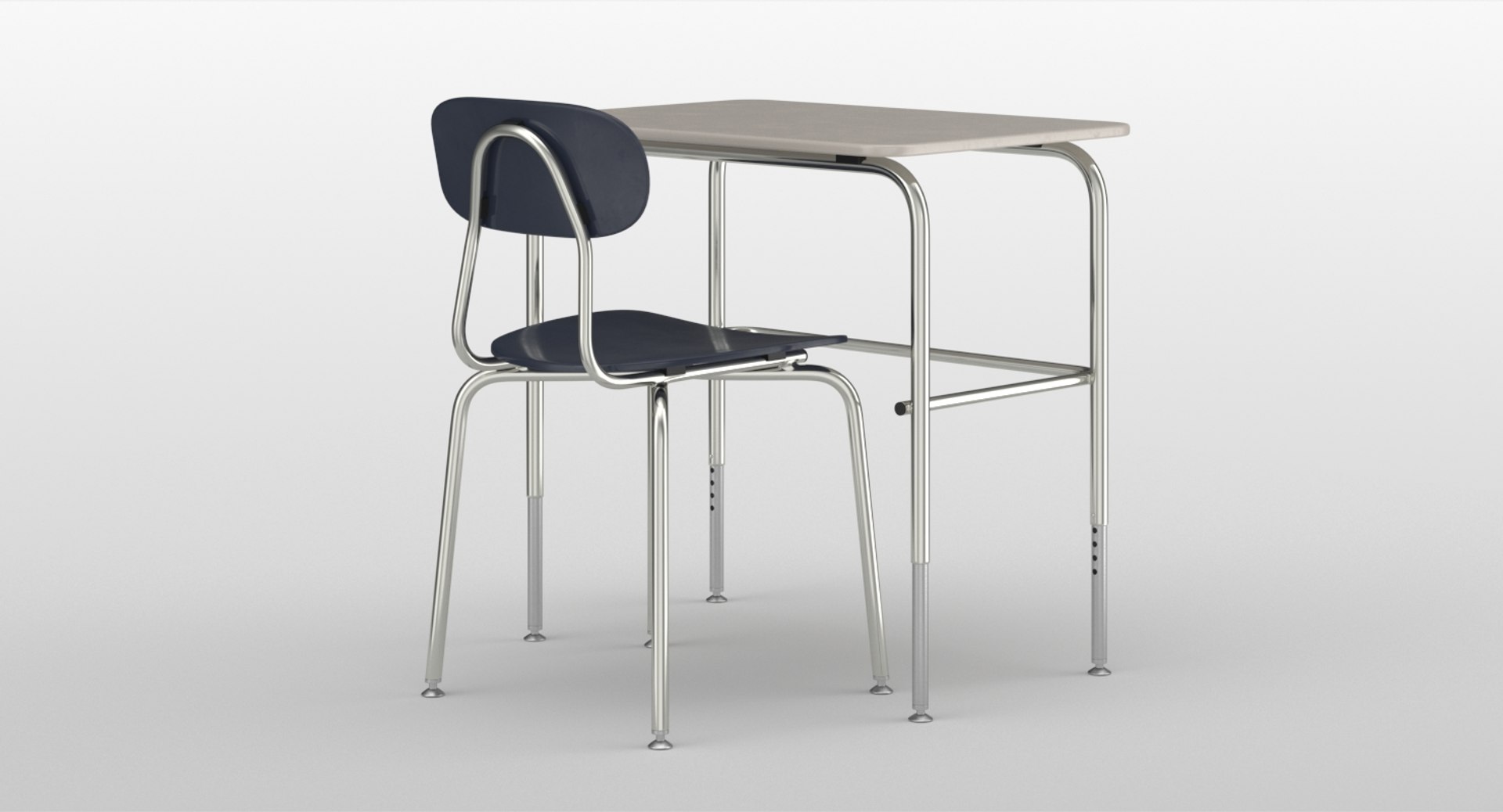 Realistic school desk chair 3D model TurboSquid 1237298
