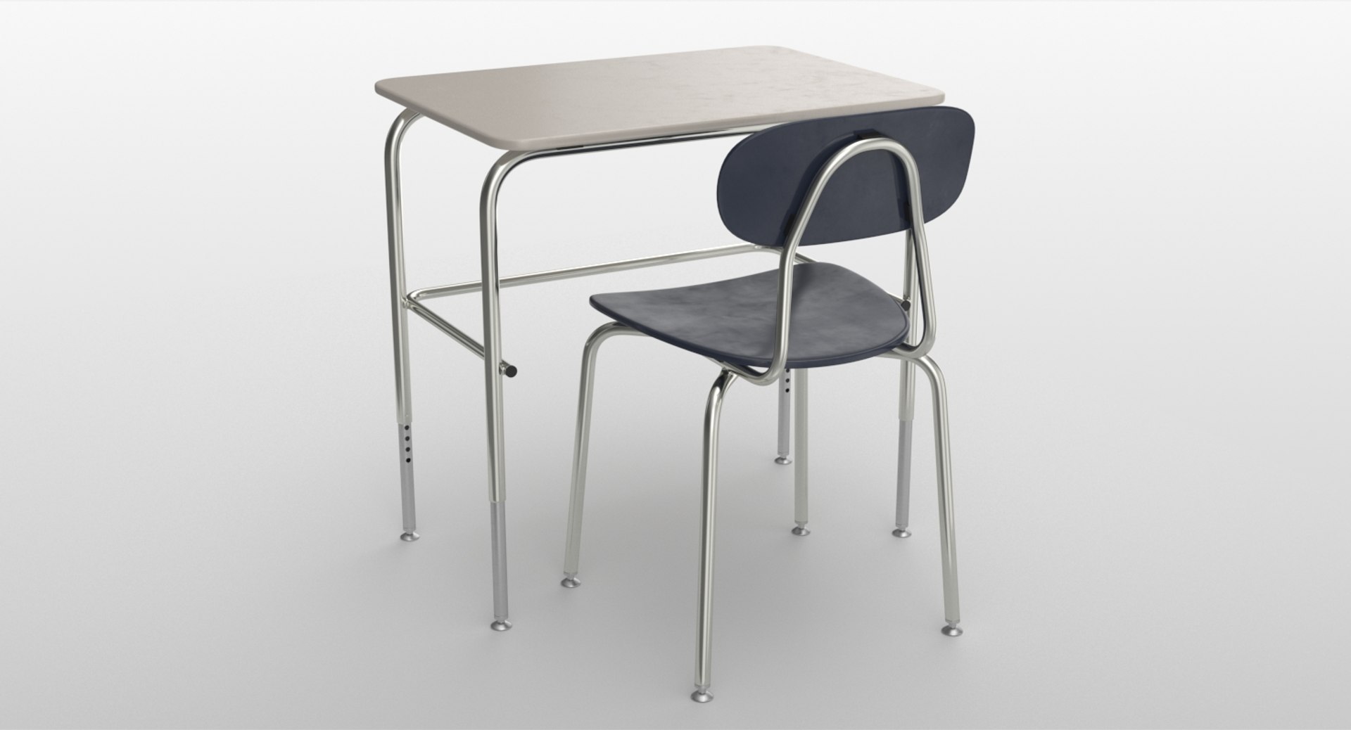 Realistic school desk chair 3D model TurboSquid 1237298