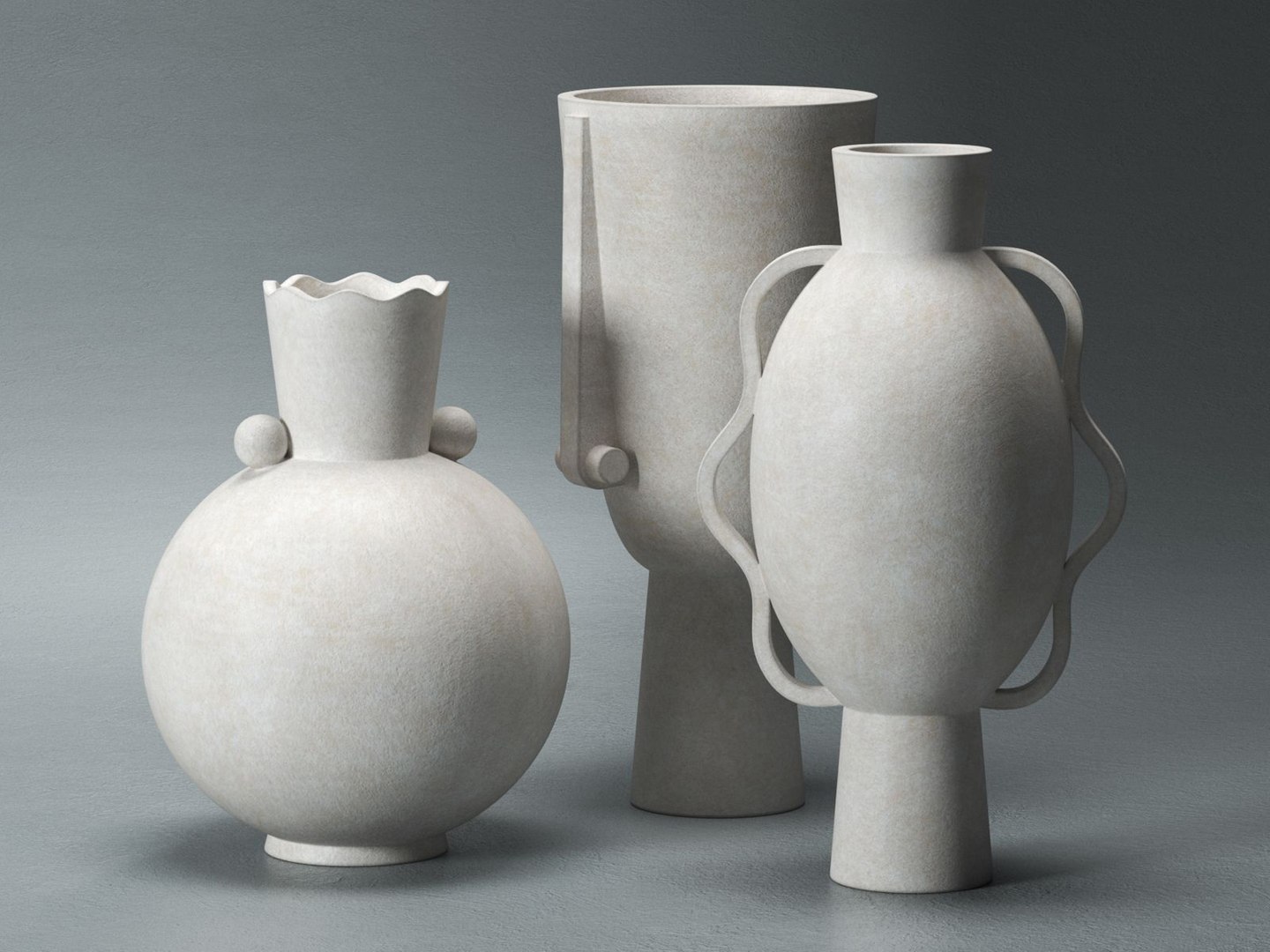 Ceramic Vases Set 6 3D Model - TurboSquid 2161074