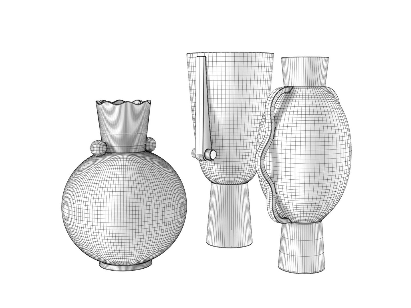 Ceramic Vases Set 6 3D Model - TurboSquid 2161074