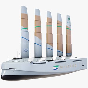 Oceanbird Futuristic Eco Container Ship PBR