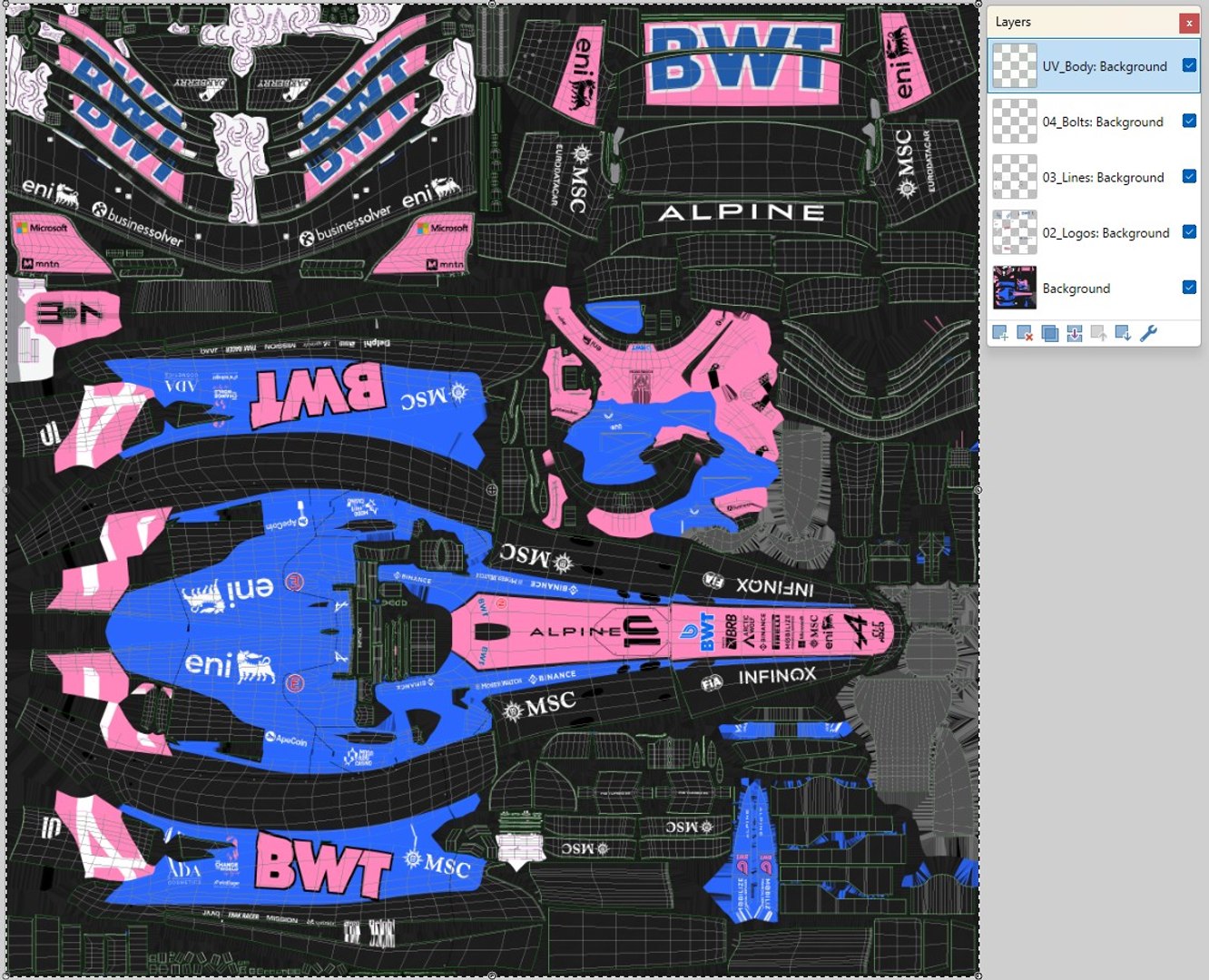 3D Model Alpine F1 Team A525 2025 Formula 1 Race Car - TurboSquid 2397868