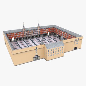 Plaza Mayor Square Madrid Paris 3d Model