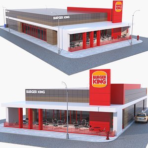 3D burger king restaurant