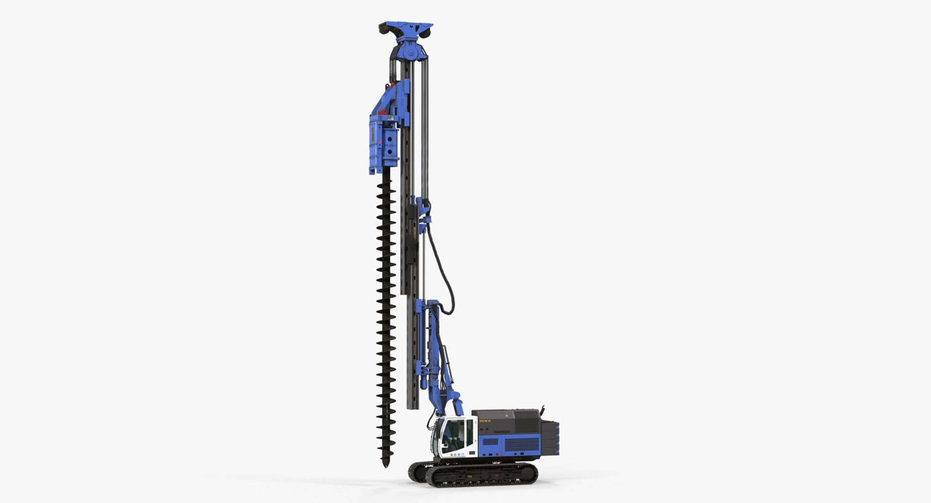 Spiral Drilling Machine Rigged 3D model preview