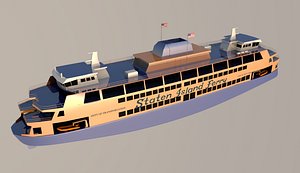 ferry vessel ship water boat model