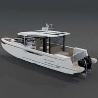 SAXDOR 400 GTO Luxury Motor Yacht 3D PBR