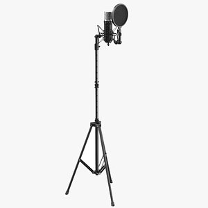 Studio Microphone On Tripod