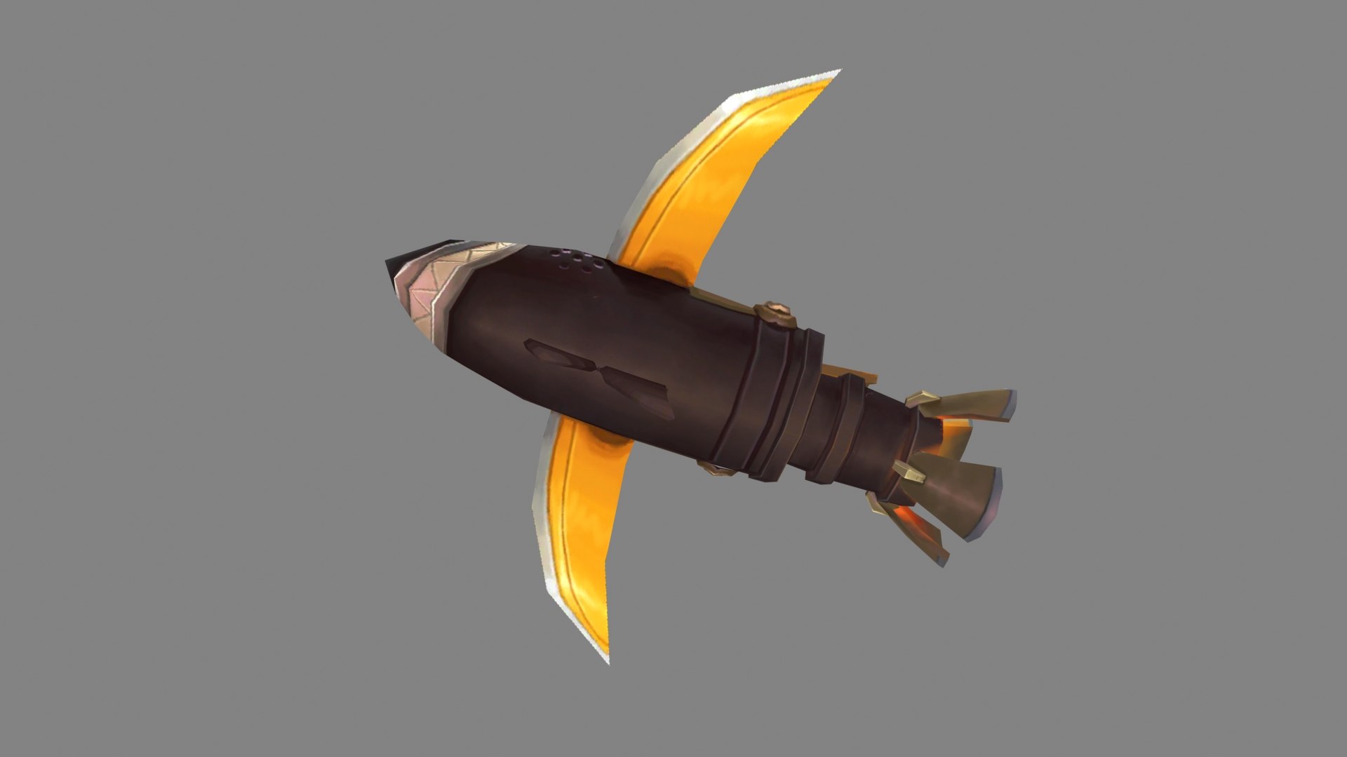Cartoon Shark Rocket Character Model - TurboSquid 2269663