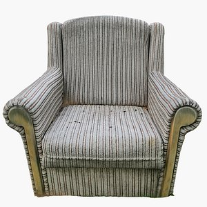 old country armchair hd 3D model
