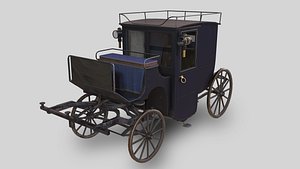 3D brougham carriage pbr