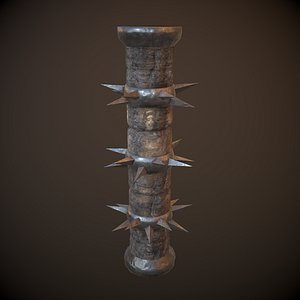 3D model medieval spinning trap