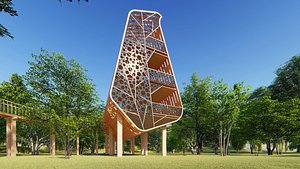 3D tree house model