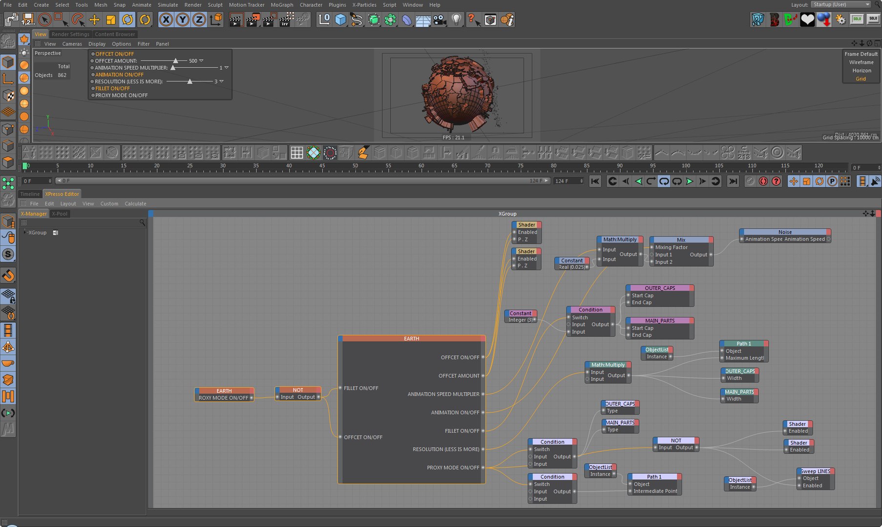 3d Model Earth Rig Xpresso