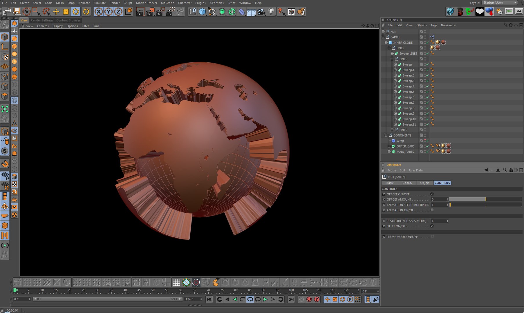 3d Model Earth Rig Xpresso