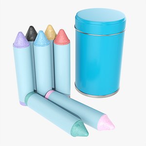 Box crayons 3D model - TurboSquid 1332039