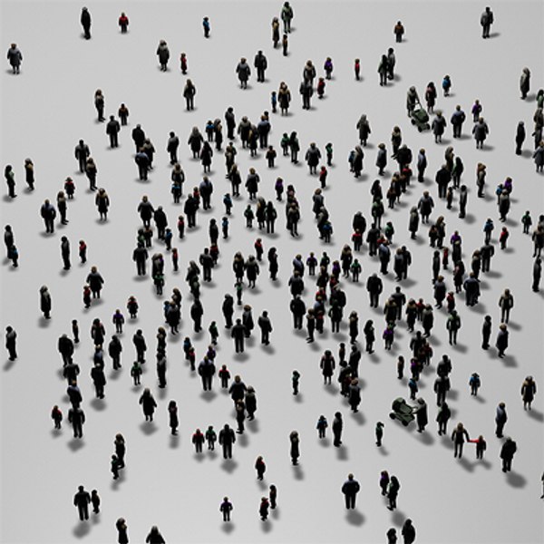 modelo 3d Low Poly Crowd - TurboSquid 378058