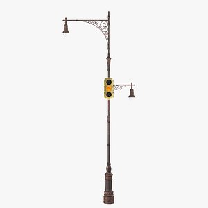 3d new york street lamp