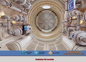 3D Spaceship Maintenance Corridor model