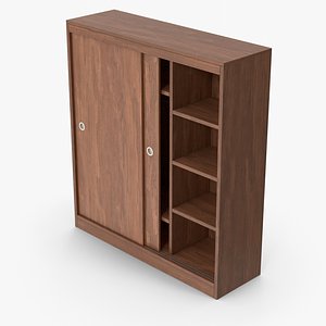 3D Wardrobe With Sliding Doors