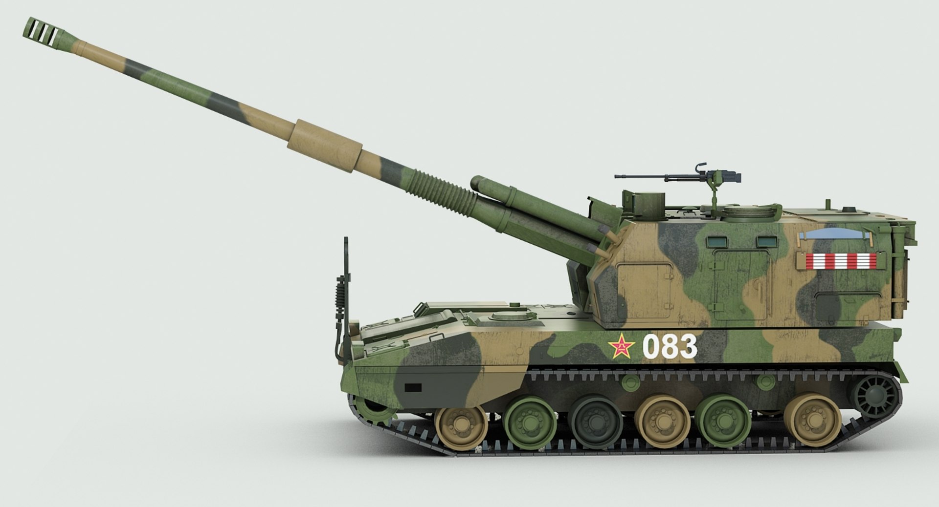 chinese plz 05 howitzer 3d model