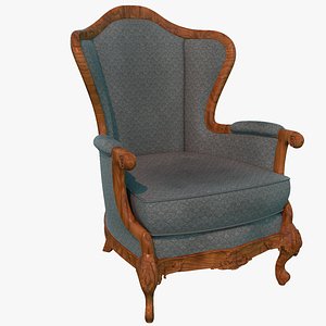 armchair chair old 3D model