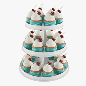 Cupcakes On Cake Stand 02