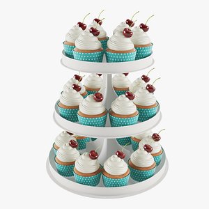 Cupcakes On Cake Stand 02