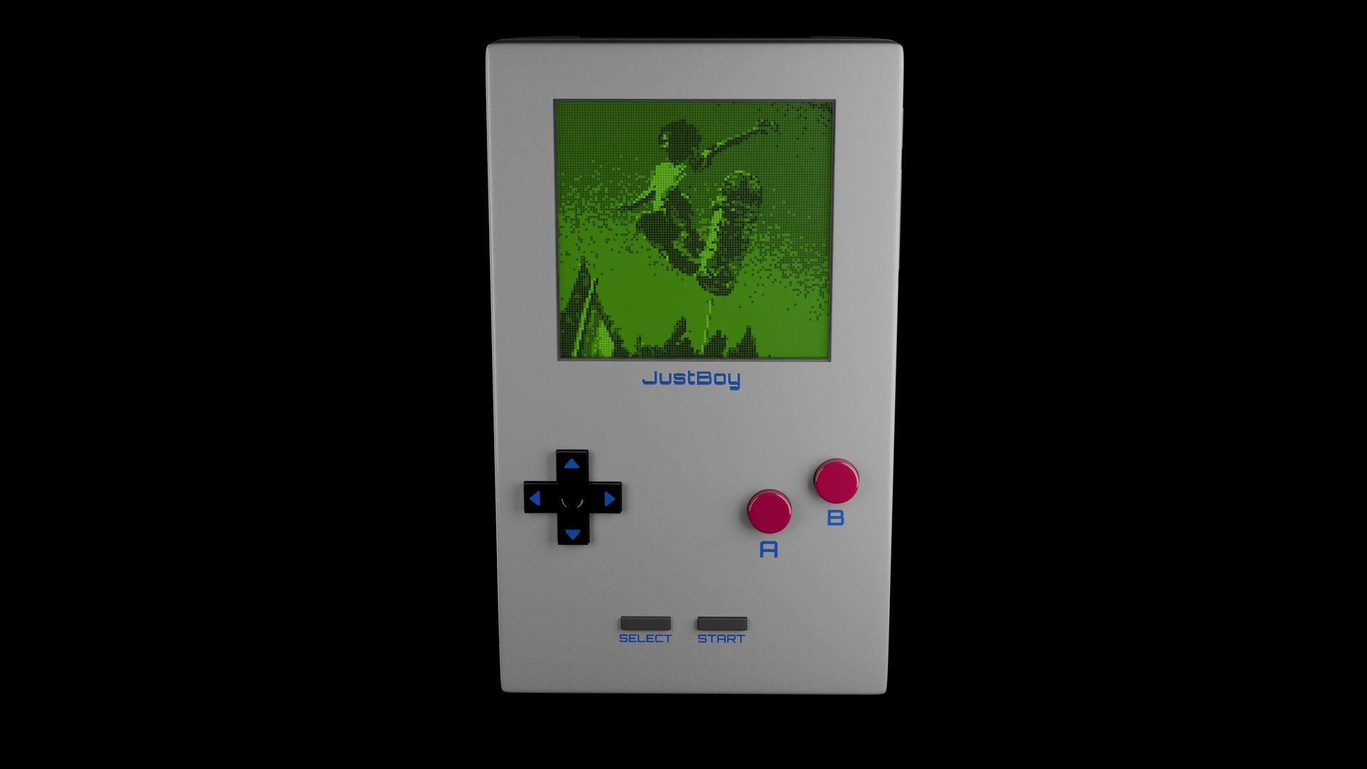3D Model JustBoy Console Gameboy Alternative Handheld 4k Resolution ...