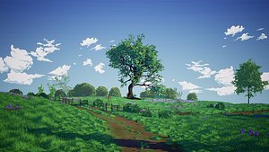 Cartoon Forest Unreal 3D model