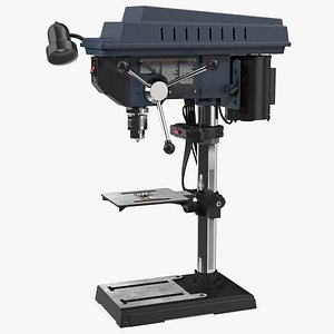 Bench Drill Press with Drill Bits 3D