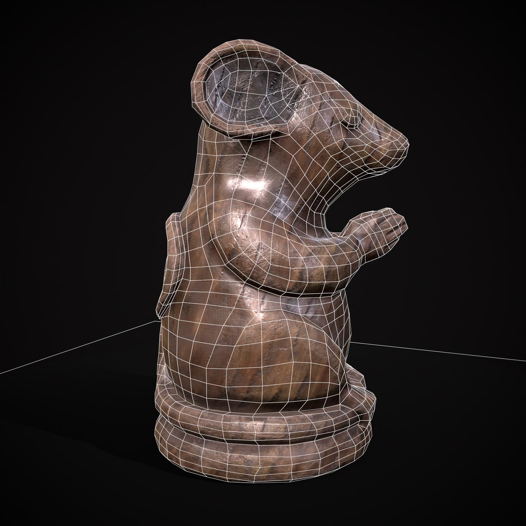 Wooden Praying Mouse Toy 3D Model - TurboSquid 2088825